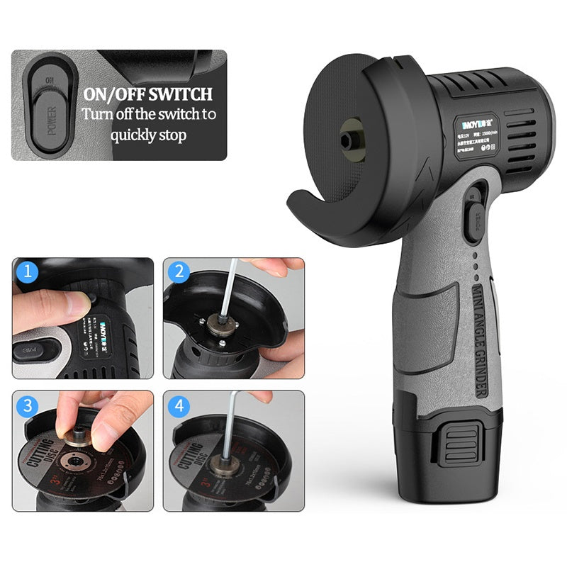 🧰 Mini Broyeur 12V™ – Découpez, Ponnez &amp; Réparez Partout en Un Instant